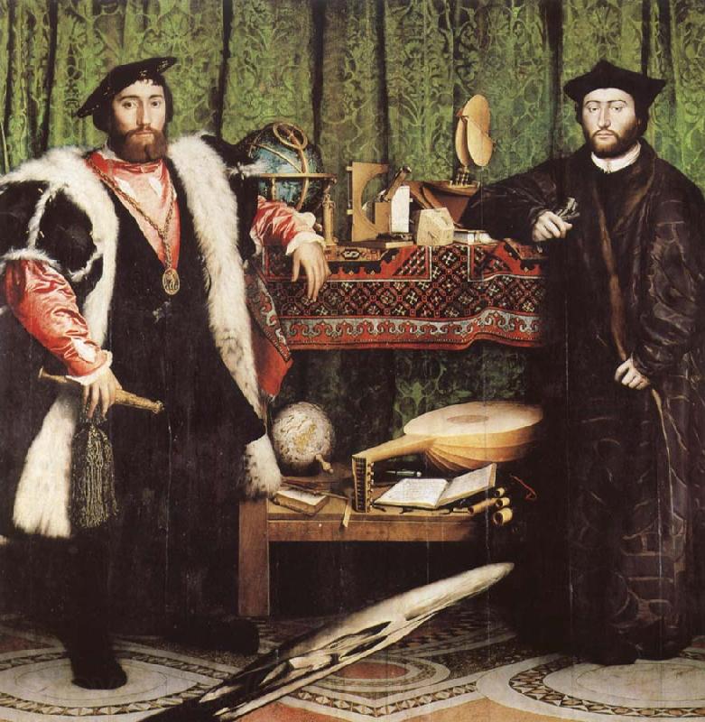 HOLBEIN, Hans the Younger The French Ambassadors Norge oil painting art